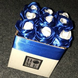 Box Of Roses Blue And White Home decor